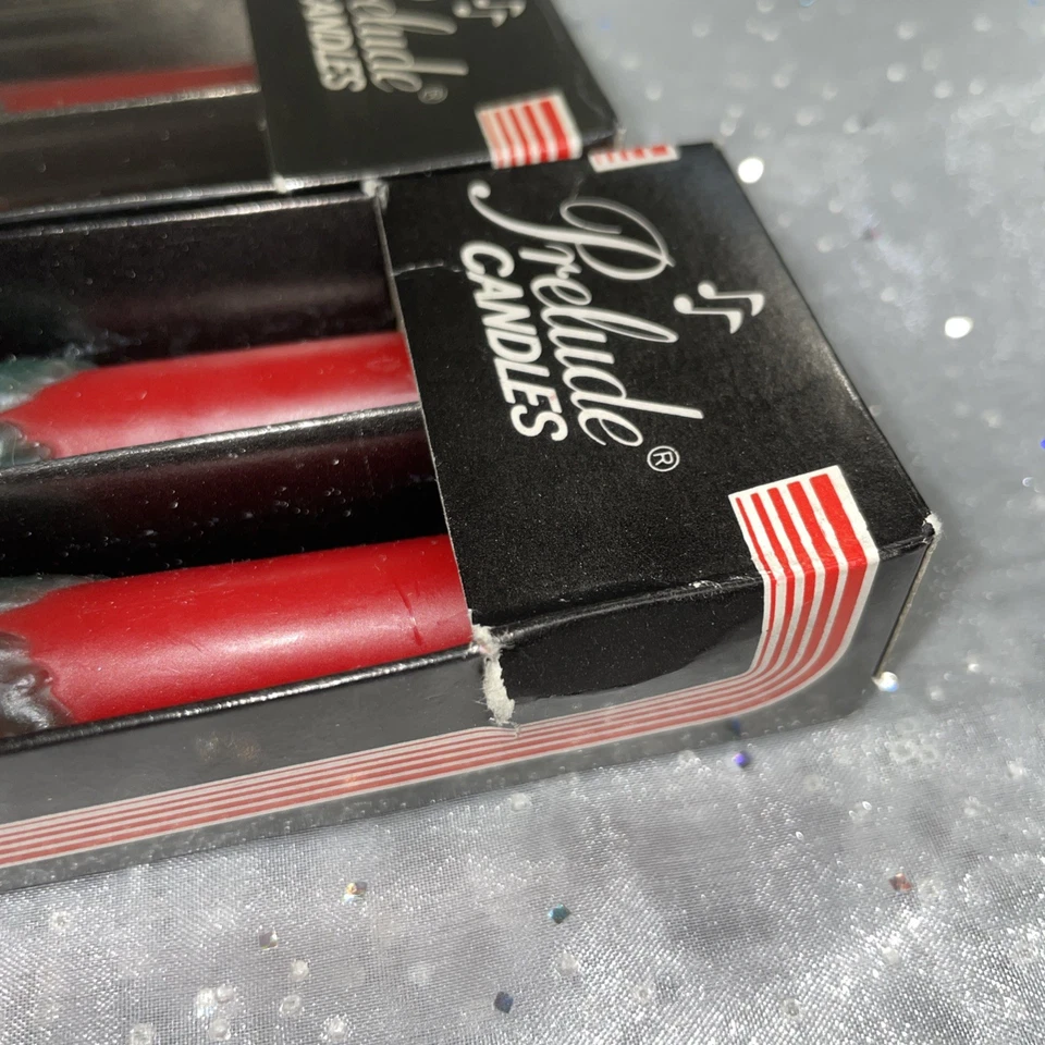 Santa & Holly 10” Candelabros Decoración Navidad 2 Pares-Cajas Originales Foto 4 de 4