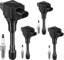Set 4 Bobine Accensione Confezione E Candele ADATTE NISSAN ALTIMA, VERSA, UF549SP-4