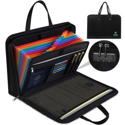 Portable Fireproof Important Document Organizer Binder with Lock for A4 Size ...