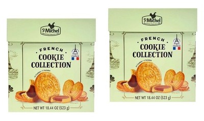 2-PACK St. Michel French Cookie Selection 4 Varieties 44 Cookies, 18.44 Oz. each
