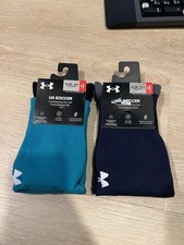 Under Armour UA Team Cushioned Over The Calf Athletic Socks Yth 13.5-4.5 Navy