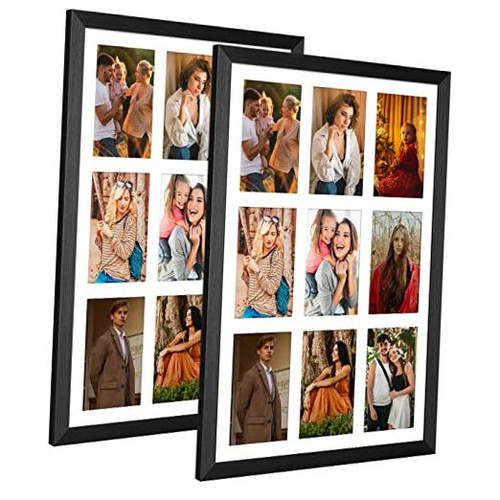 13.5x19.5 Collage frame with 9 Openings 4X6 Pictures, Multiple Picture Frame
