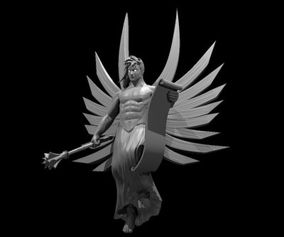 Deva Angel Miniature | 28mm Scale Resin Celestial Figure | D&D TTRPG