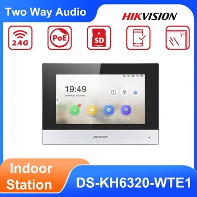Hikvision DS-KH6320-WTE1 PoE WiFi 7'' Touch Screen Video Intercom Indoor Station