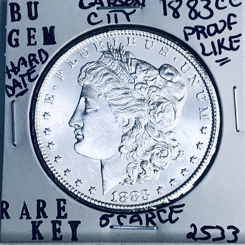 1883 CC BU GEM MORGAN SILVER DOLLAR UNC MS+++ U.S. MINT RARE KEY COIN 2533