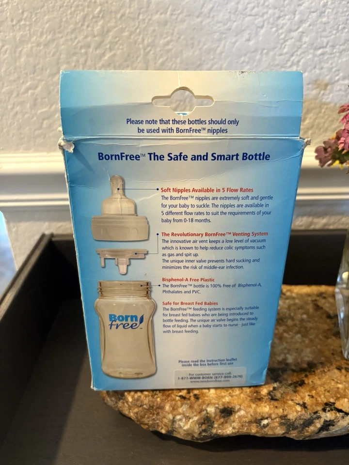 Born Free 安全智能瓶通风 9 盎司 0+ Mos。 按原样减少 Colic 2 包 — 第 4/4 张图片
