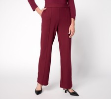 nicole by Nicole Miller Regular Pull-On Straight Leg Pant Merlot L New