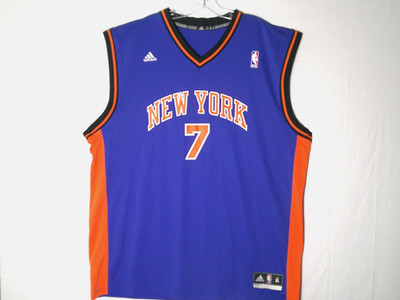 New York Knicks #7 Blue Basketball Jersey Men's XL Adidas NBA