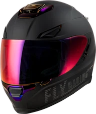 Fly Racing Sentinel Recon Helmet Matte Black/Purple Chrome with Sun Shield
