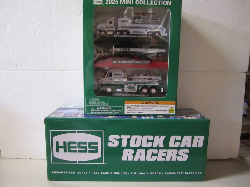 NEW! 2025 Hess Toy Truck STOCK CAR & RACER NIB & MINI COLLECTION 2025 Lot of 2