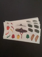 Creative Memories ~ Lot of Eight Studio Stickers ~ 2" x 5"  Sombrero 