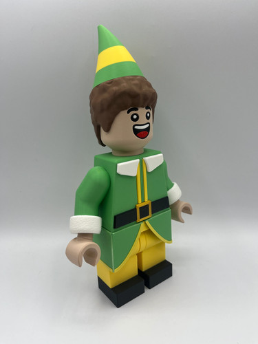 3D-gedruckte Buddy der Elf große Maßstab 8,5" - 9,5" Minifigur - Bild 2 von 5