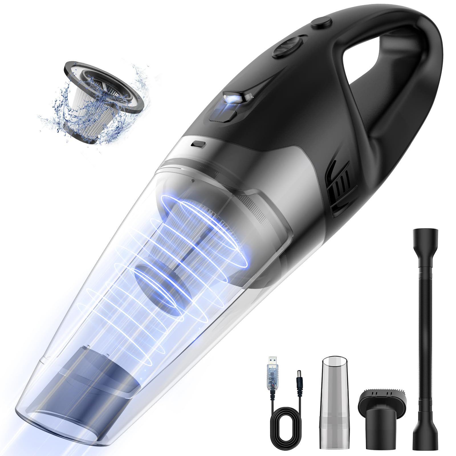Handheld Vacuum Cordless Rechargeable, Dust Busters Cordless Rechargeable wit...-image