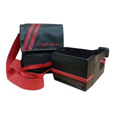 Classic Polaroid Instant Camera Cool Cam 600 Red Black With Case Vintage