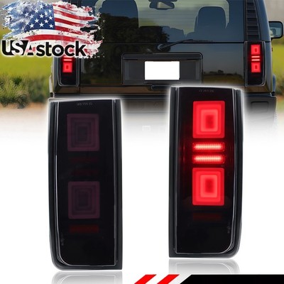Rear Red LED Tail Lights Turn Signal Brake Lamp Assy For 2003-2009 Hummer H2 SUV