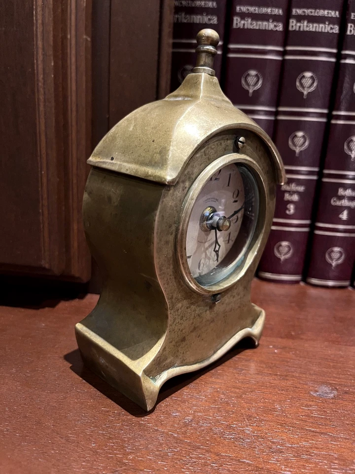 Timeworks Clock Co. 'Series 1906' Vintage Brass Desk Shelf Clock, Working - Image 2 of 4