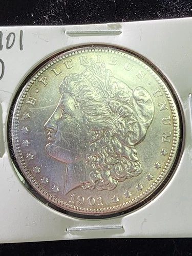 1901 Morgan Dollar Au Beautifully Golden Toned