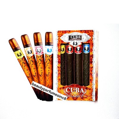 Cuba Classic 4 Piece Variety Set 4 X 1.17 Oz EDT Cologne for Men New In box