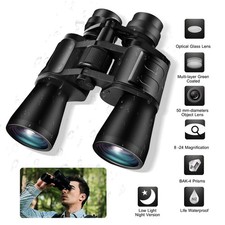 Day/Low Night Vision 180x100 Zoom Outdoor HD Binoculars Hunting Telescope Case