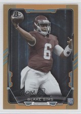 2015 Bowman Rookies Orange Rainbow Foil 132/299 Blake Sims #107 fm0