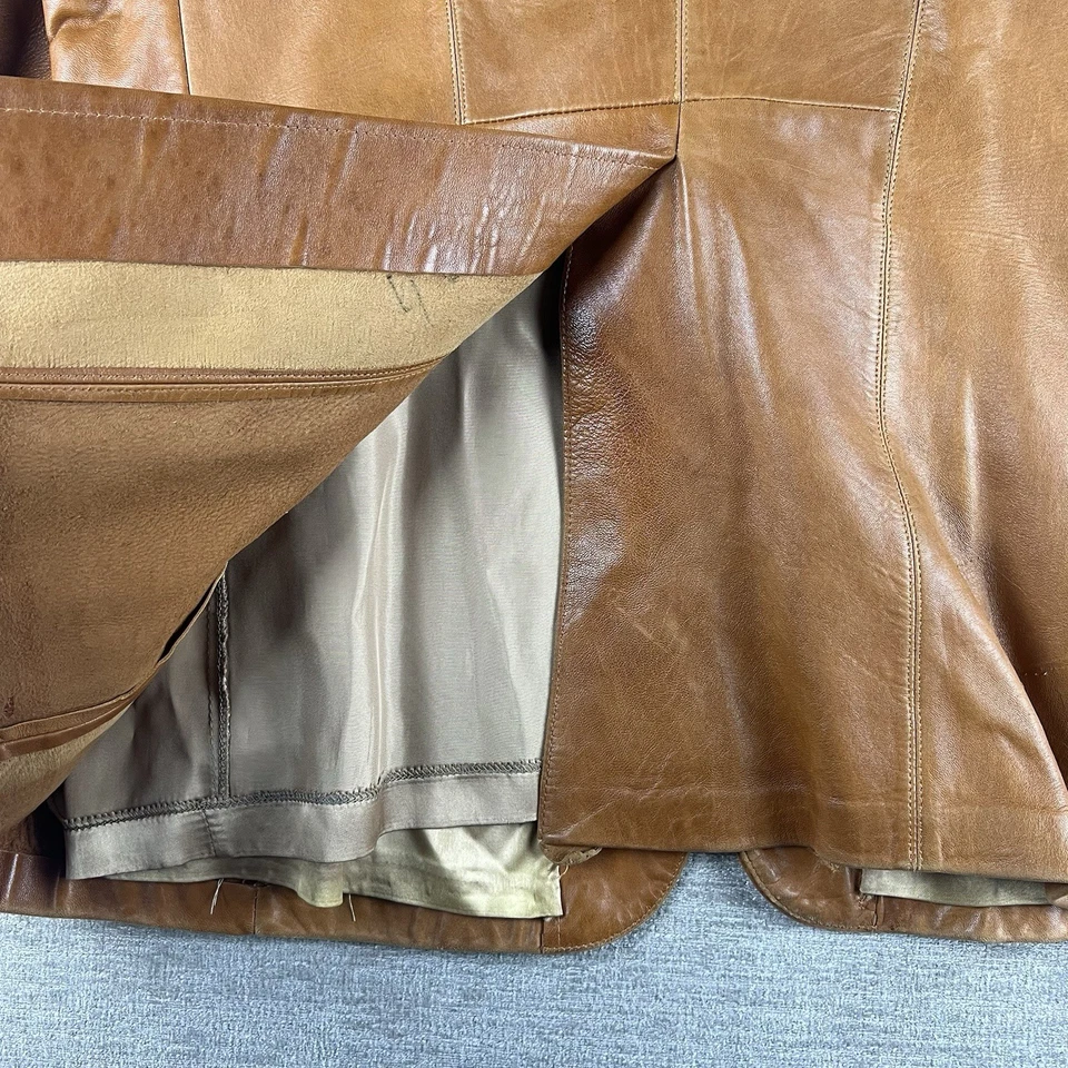 Vintage Scully Leatherwear Blazer Size Men's 48 Western Yoke Cowboy 2 Button - Image 4 of 4