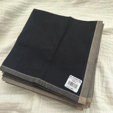 Set Of 10 Bed Bath And Beyond Napkins  16" x 16" Black /Tan Santa Clara New/used