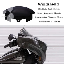 Flare 10" Black Windshield Tinted Windscreen Fit For Indian Chieftain Dark Horse