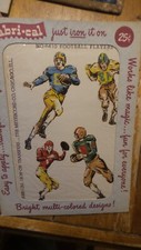 Vintage Antique FABRIC TRANSFER Football Players, 6410