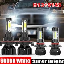 For Dodge Ram 1500 2500 3500 2006 2007 2008 LED Headlights + Fog Light Bulbs A+