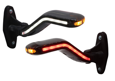 1 Paar LED Begrenzungsleuchten Umrissleuchten COBRA Anhänger 12v 24v schlagfest