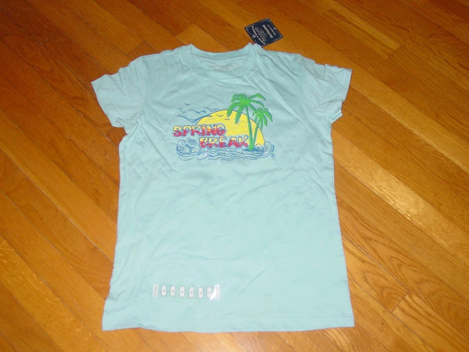 SPRING BREAK 大学派对 T 恤全新尺寸... 青少年小号 — 第 2/4 张图片