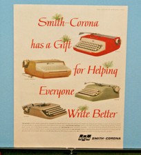 1961 Print Sales AD Art Advertisement Smith-Corona Typewriters for Christmas