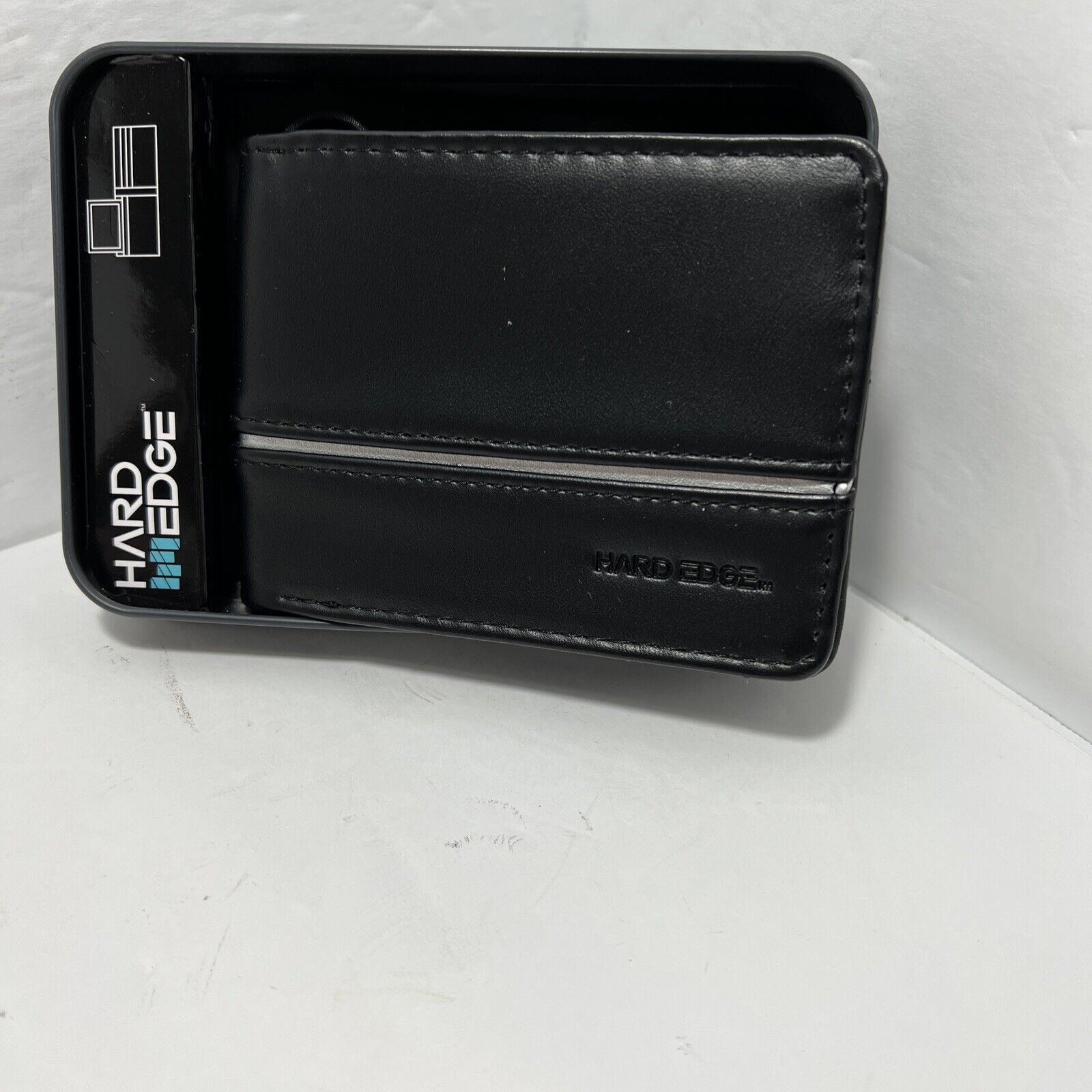 Men's Wallet Hard Edge Original Since 1975) color BLACK New On Box 