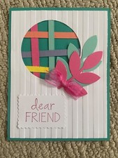 Sympathy birthday get well weaved circle card kit of 6 made with Stampin' Up!
