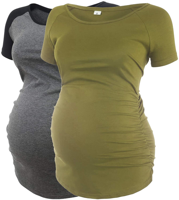 ruched maternity tops