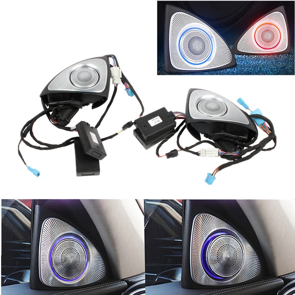 64 Colors Ambient Car Tweeters For Mercedes-Benz W213 E Class Rotating Speaker Foto 4 de 4