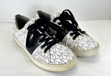 Michael Kors Keaton Logo Lace Up Sneakers Ivory/Navy Women  s Sz 5.5