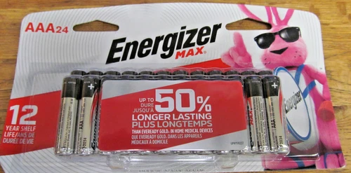 NEW 24 PACK ENERGIZER MAX AAA BATTERIES EXP 12/2034 FREE SHIPPING