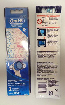 2 x 2 PK Oral-B Extra Soft Sensitive Gum Care Refill Brush Heads for Kids 3+