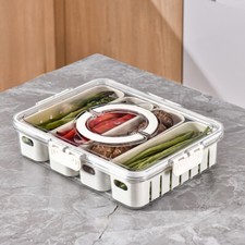 Fridge Storage Box Holder Food Vegetable Fruit Container Tray Draining Organiser