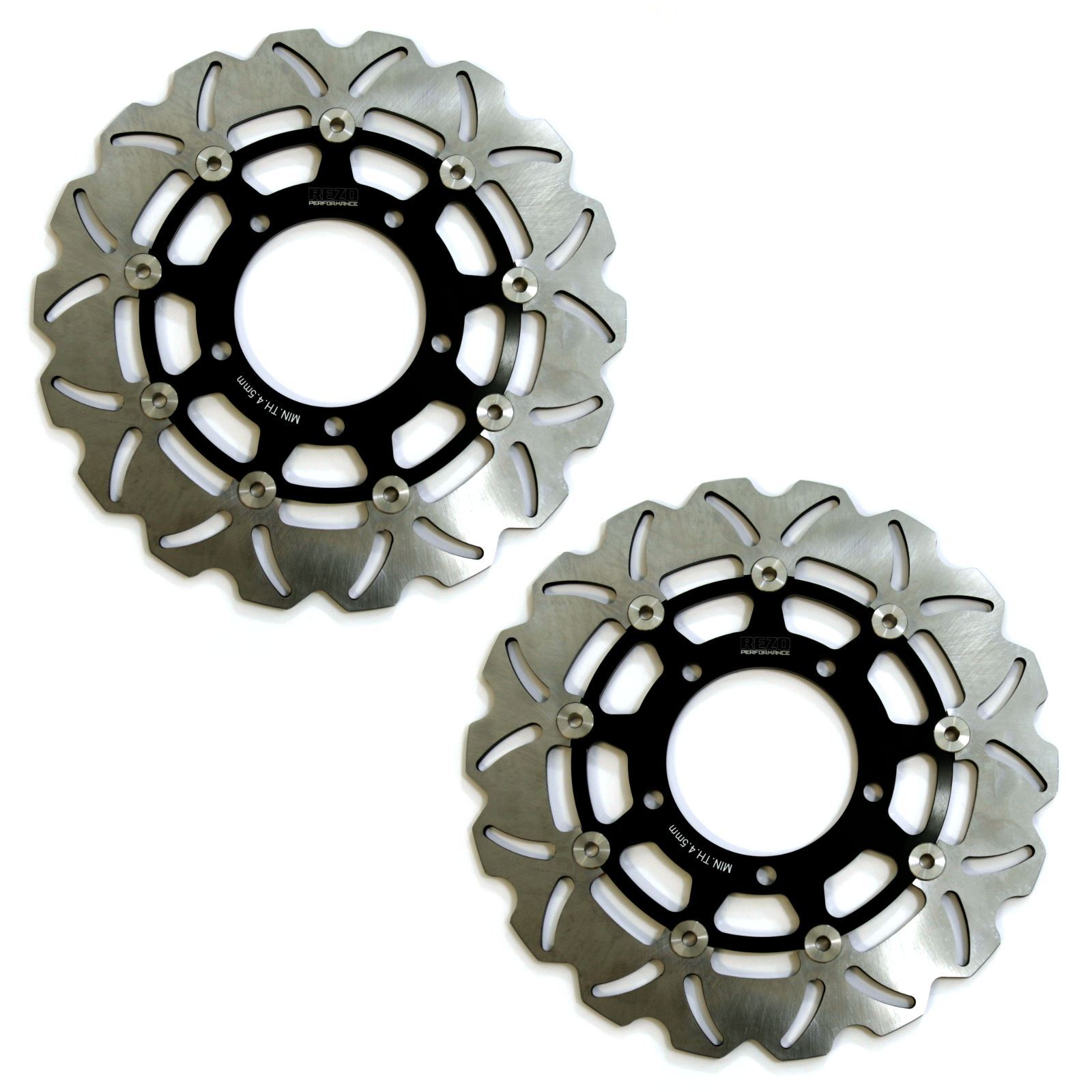 Rezo Wavy Front Brake Rotor Discs Pair for Suzuki GSX-R 600 06-07