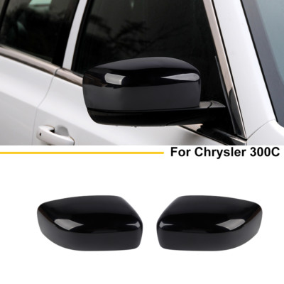 Black Side Door Rearview Mirror Shell Accessories Cover Trim For Chrysler 300C