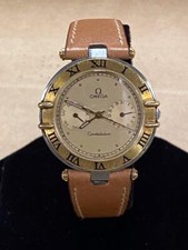OROLOGIO AL QUARZO OMEGA CONSTELLATION DAY-DATE LUNETTA 18K YG 33mm.