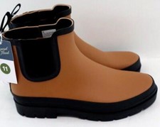 Universal Thread Women's Kaden Rubber Double Gore Rain Boots Cognac