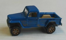 Matchbox Jeep Willys 4x4 Pickup blau Geländewagen Allrad Auto Car MBX Off-Road