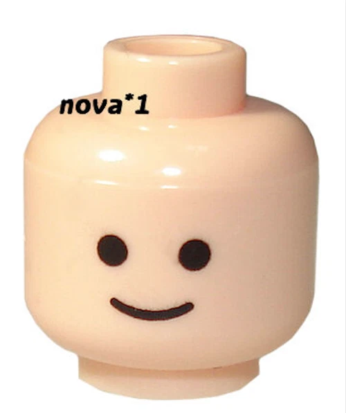 LEGO HEAD FLESH TONE SMILEY FACE STANDARD GRIN NEW eBay