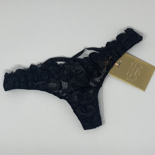 Tanga negra Agent Provocateur Raive SOIREE AP4 grande nueva con etiquetas $315 - Imagen 1 de 14