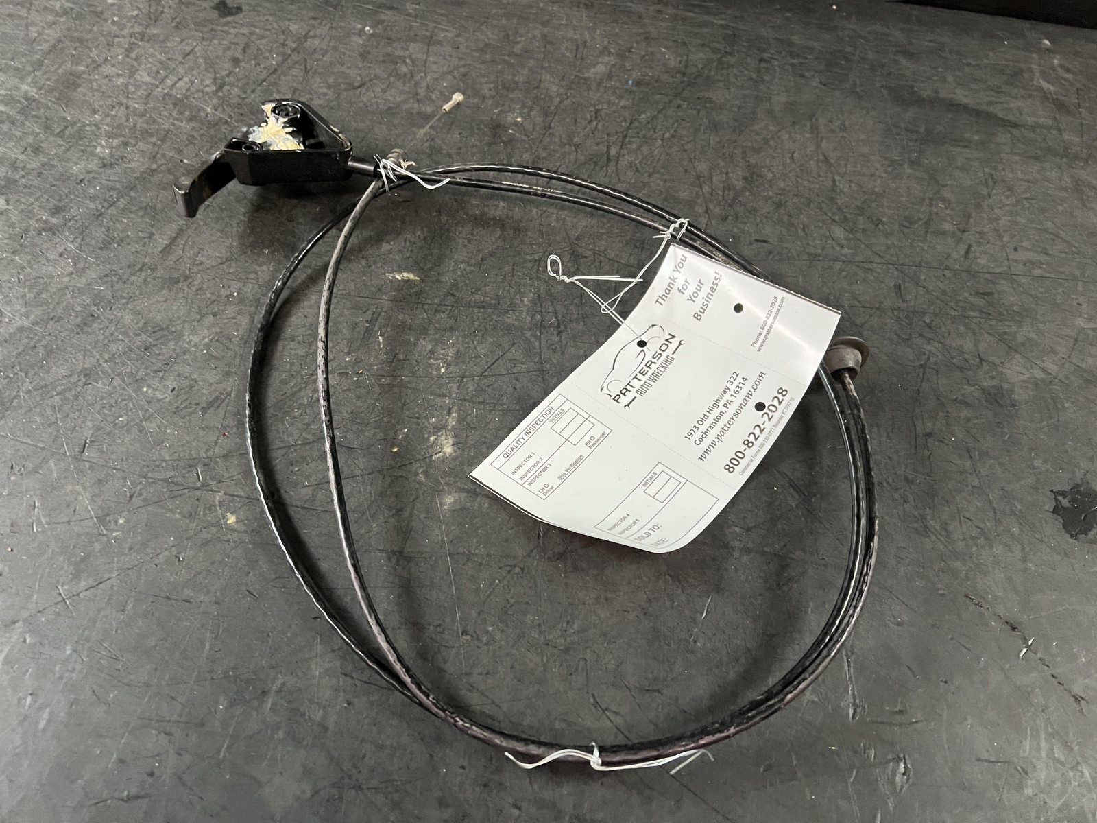 89-91 CHRYSLER TC MASERATI HOOD RELEASE CABLE