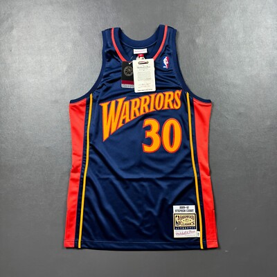 100% Authentic Stephen Curry Mitchell Ness 09 10 Warriors Jersey