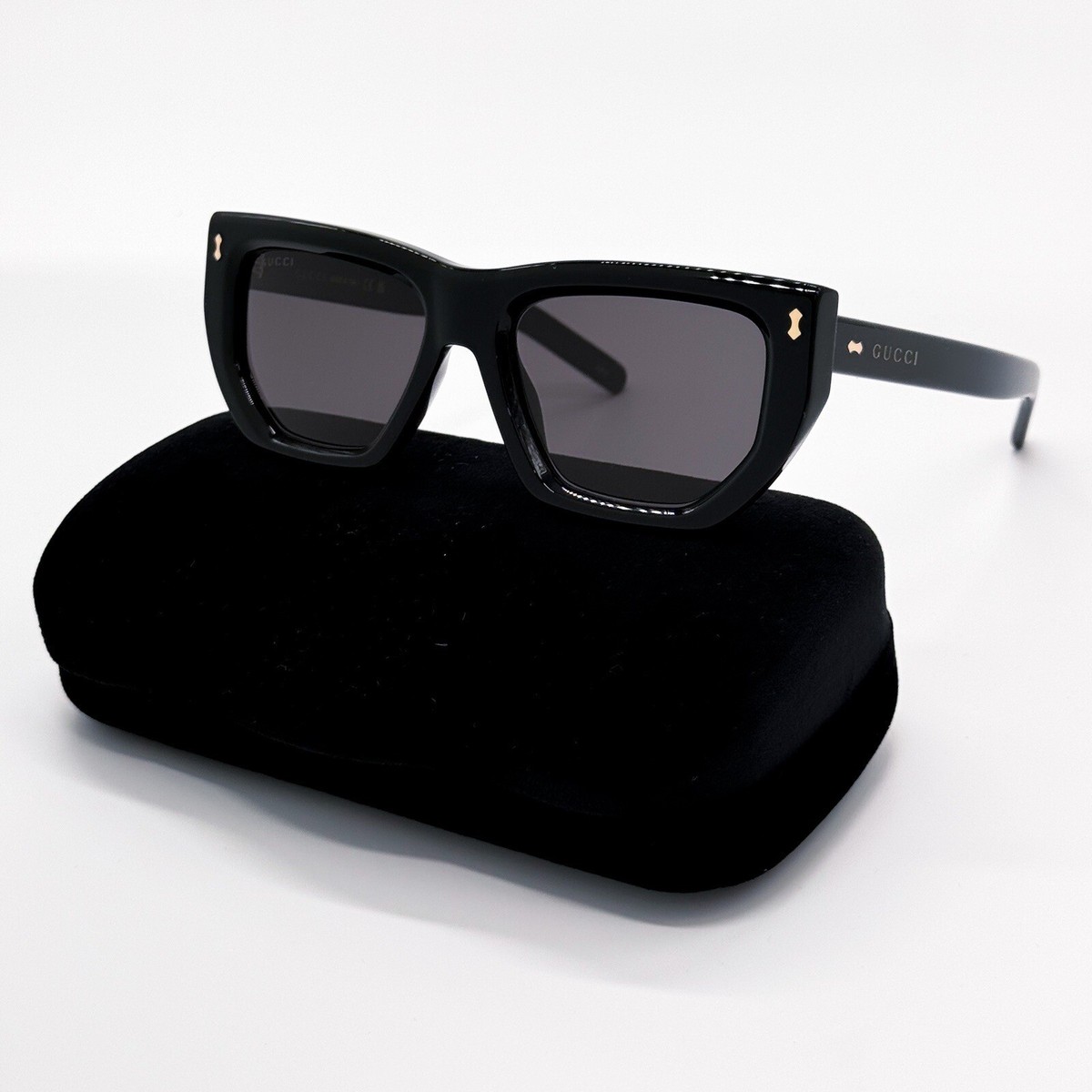 NEW GUCCI GG1520S 001 CAT EYE BLACK GREY WOMEN SUNGLASSES  display picture 3